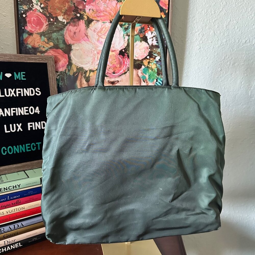 PRADA Nylon Tote Shoulder Bag with Nylon Pouch - EUC - Picture 3 of 11